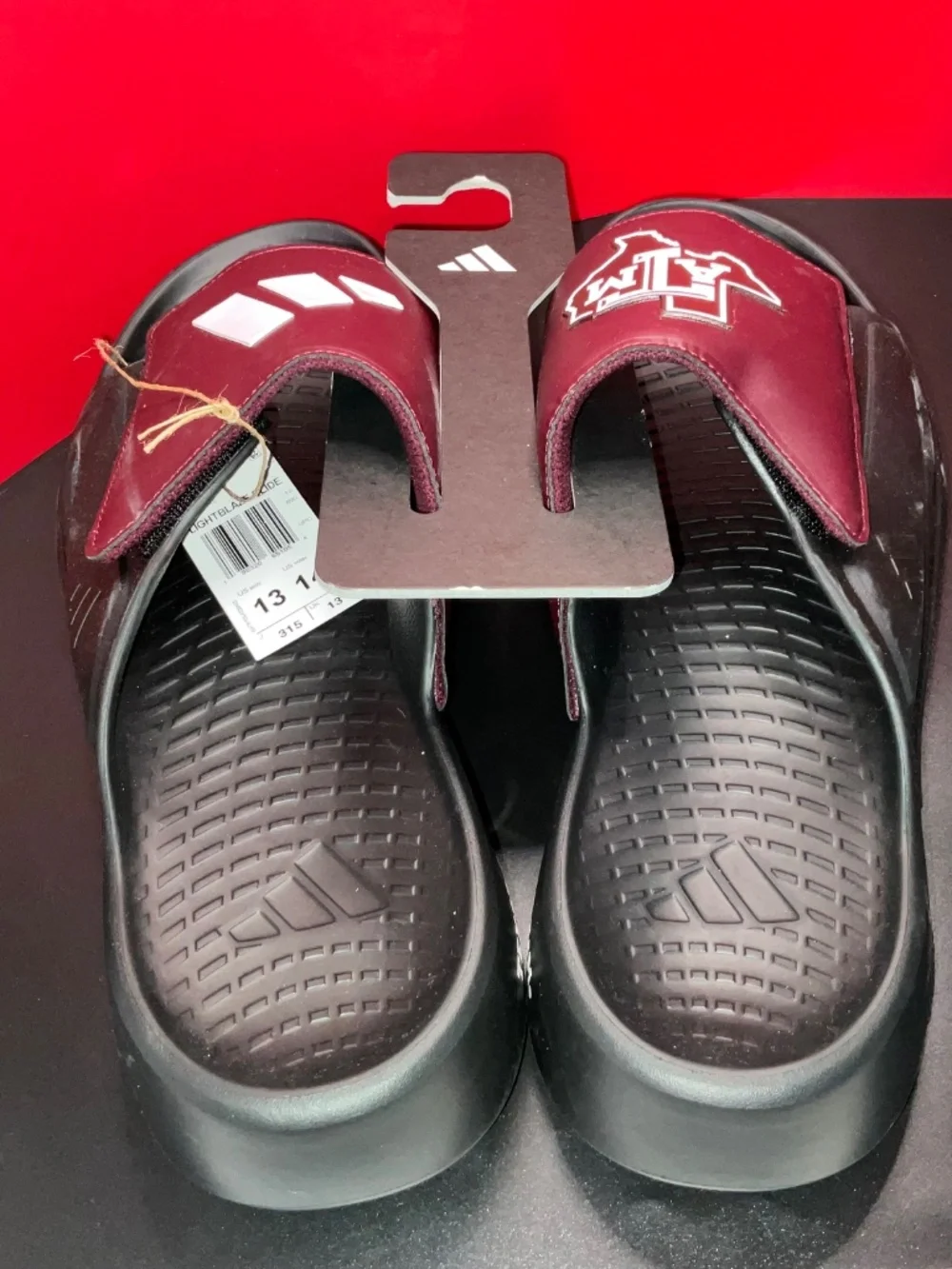 Texas A&M Logo-Adidas Lightblaze Slides. US Men’s 13. New With Tags, NO Box.